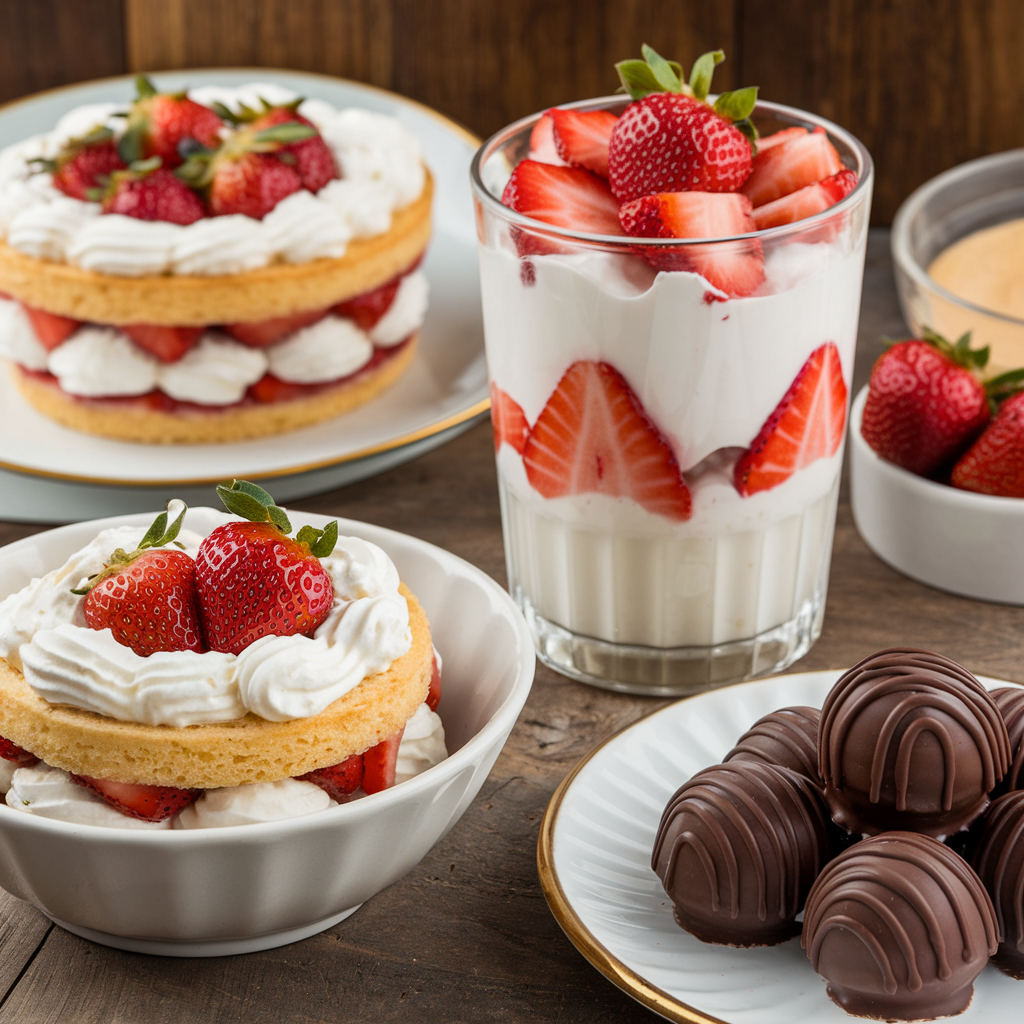 Variety of Cottage Cheese Desserts