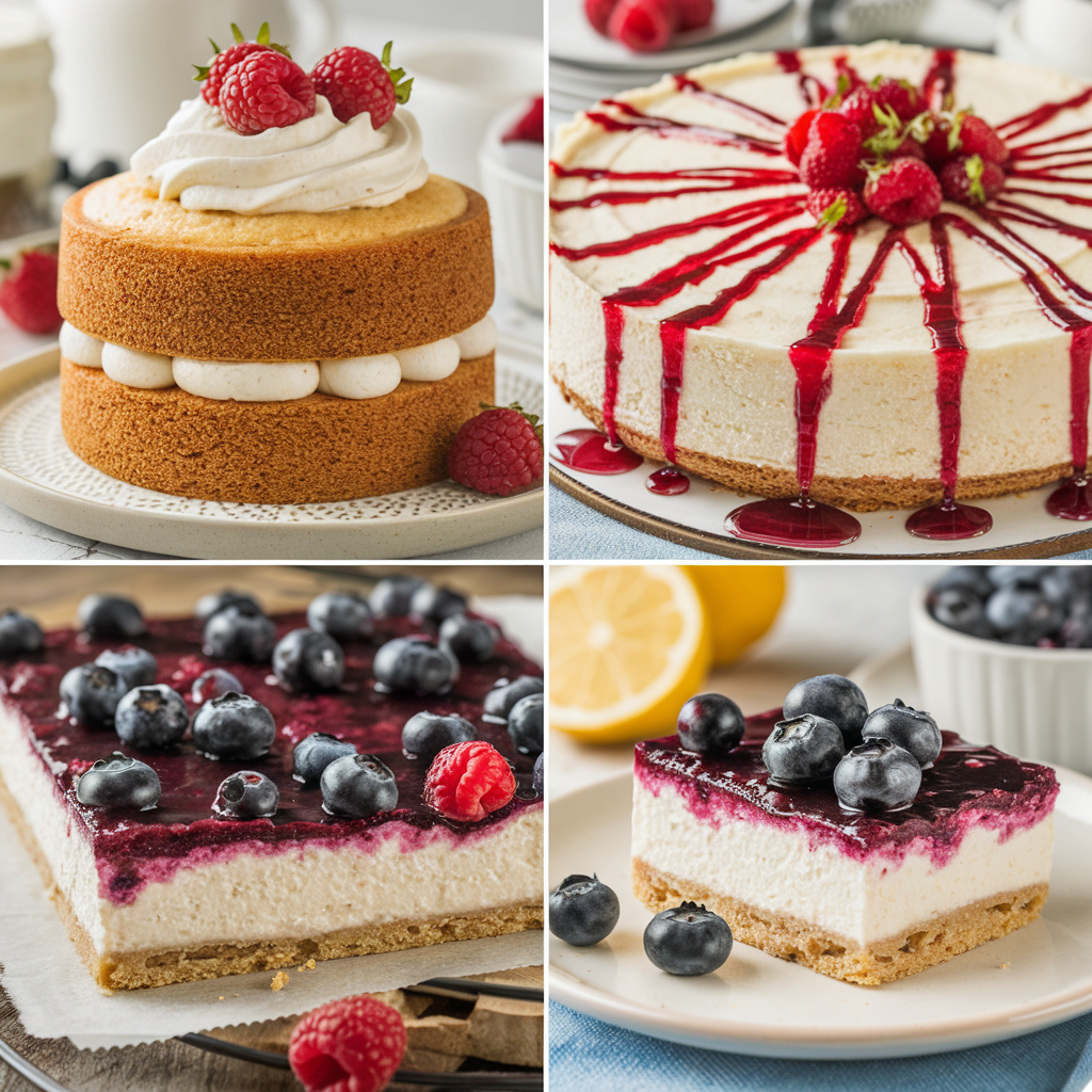 Variety of Cottage Cheese Desserts