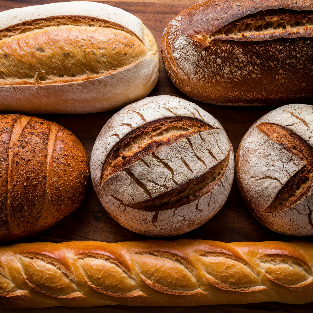 Different types of bread used for making traditional dressing.
