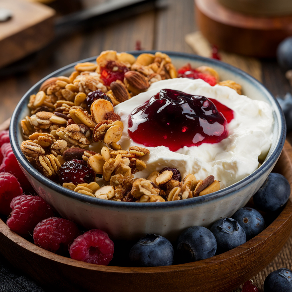 Creative Cottage Cheese Mix-Ins with Granola and Jam
