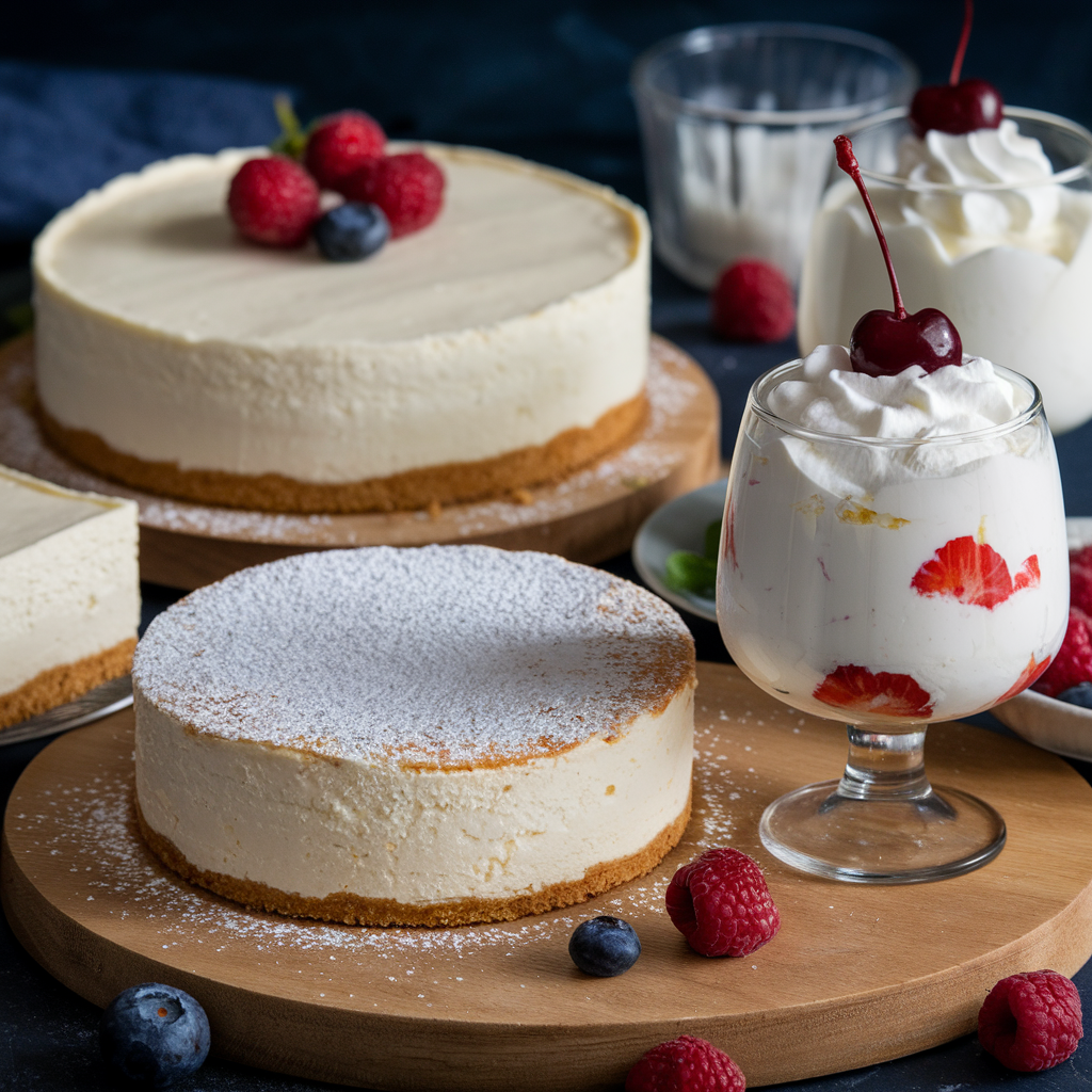 Assortment of Cottage Cheese Desserts