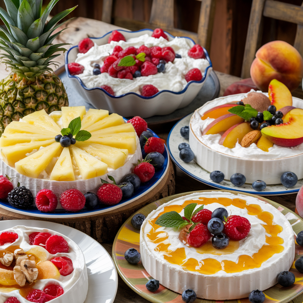 Assortment of Sweet Cottage Cheese Dishes