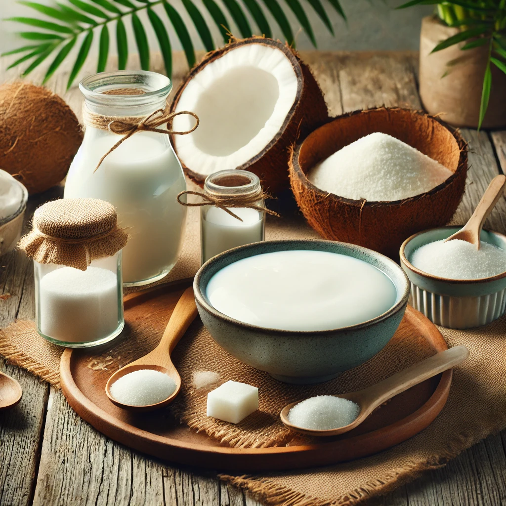 The traditional method of preparing Haupia with coconut milk, sugar, and cornstarch. 
