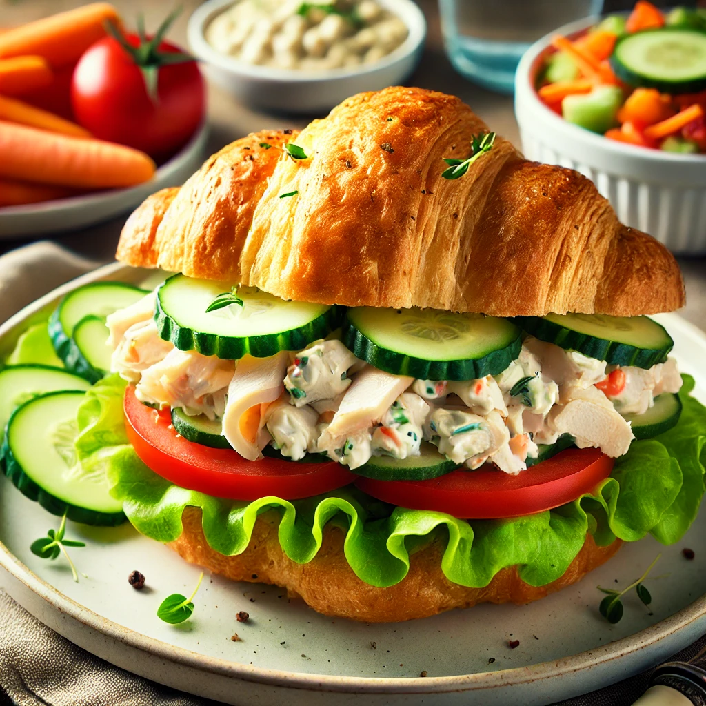 Chicken Salad Chick Recipe served in a wrap with lettuce and tomatoes
