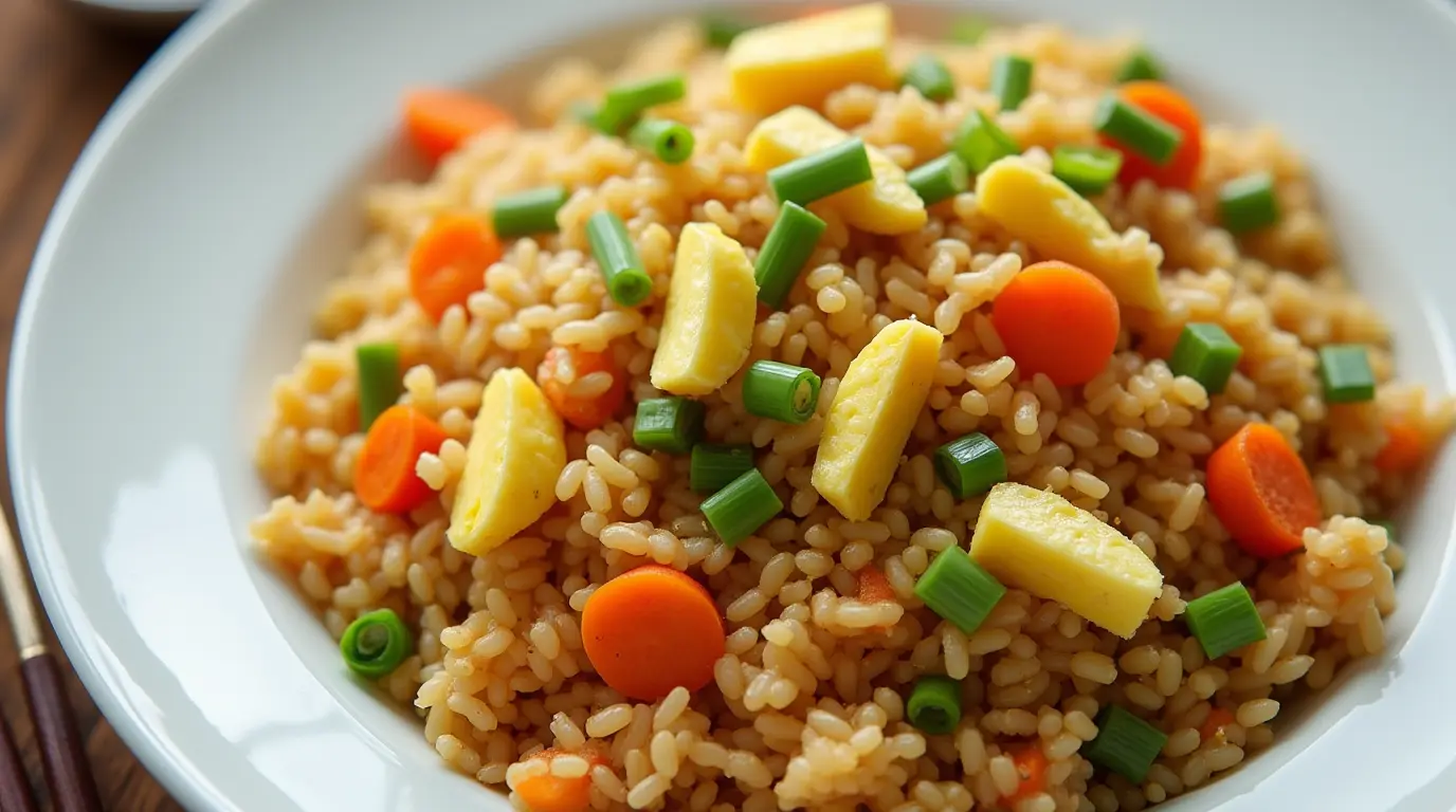 Fried Rice - Classic homemade recipe with veggies and eggs