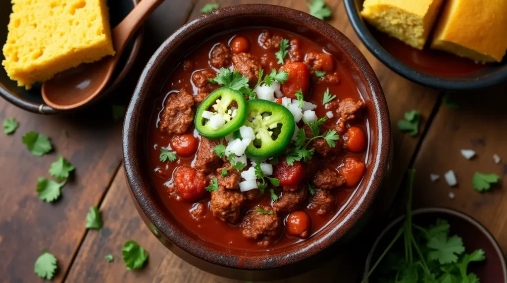 Authentic Texas Chili Recipe with Beef and Spices