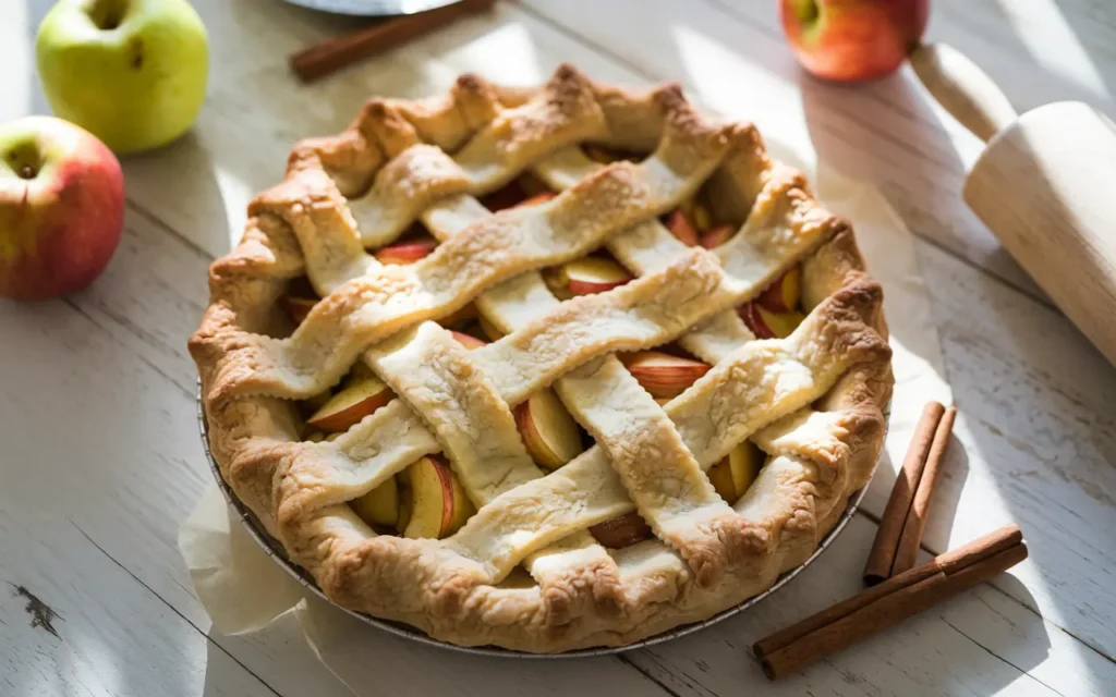Classic homemade apple pie recipe with flaky crust