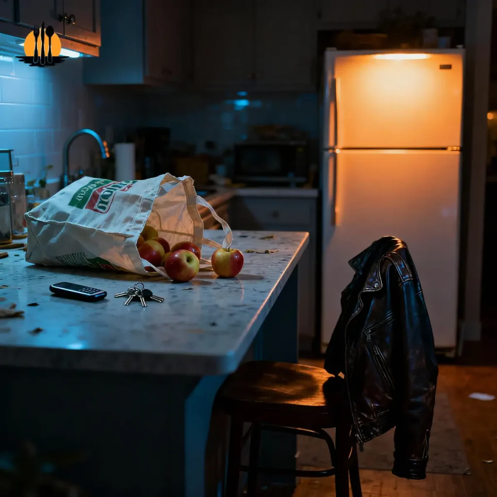 quick meals busy nights shown through an evening kitchen scene after work with low energy atmosphere