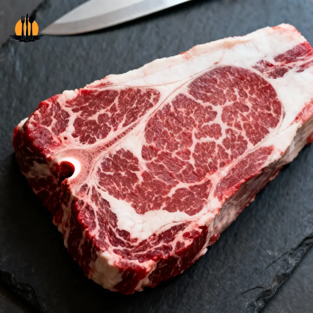 Master Beef Stew | Grandpa Chef’s Braising Secrets 2 Close-up of a raw beef chuck roast with high-quality white marbling for the ultimate beef stew recipe.