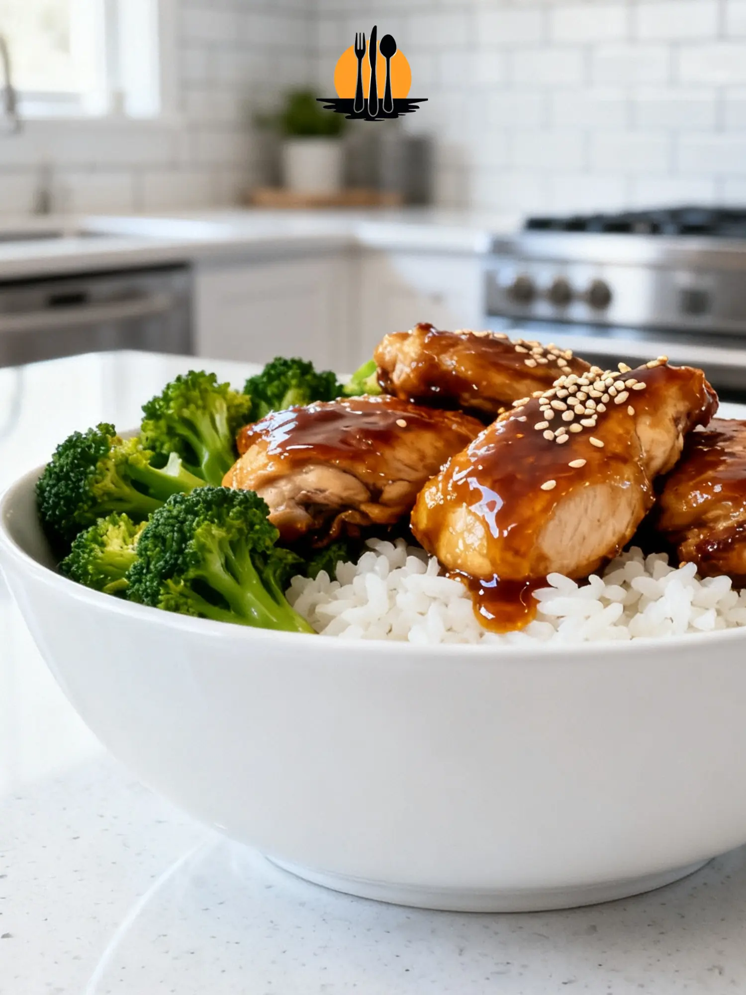 My $3 Cheap Teriyaki Chicken Meal Prep: High-Protein & Juicy 3 Cheap teriyaki chicken meal prep featuring juicy glazed thighs, steamed broccoli, and white rice in a white bowl.